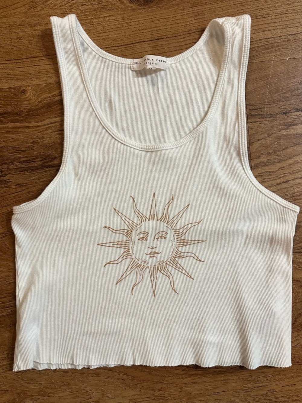 Truly Madly Deeply Sun Ribbed  Cropped Tank Top - Picture 3 of 8